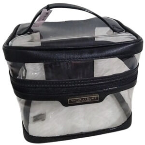 VS Beauty Victoria's Secret Clear Cosmetic Travel Case Toiletry Bag NEW
